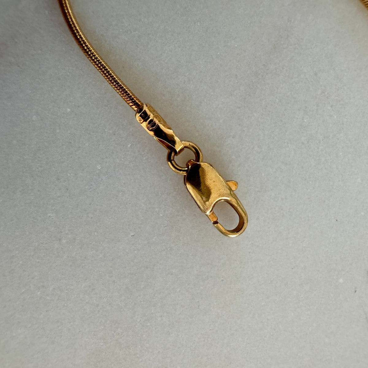 Rosy 'old gold' Unoaerre snake necklace with knots - just breathtaking! For collectors!