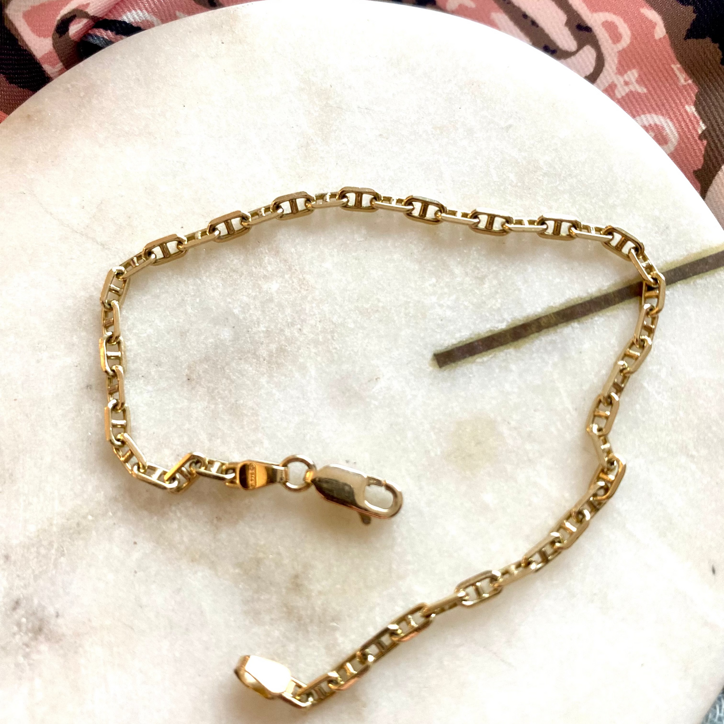 Vintage 9ct mini mariner link bracelet
