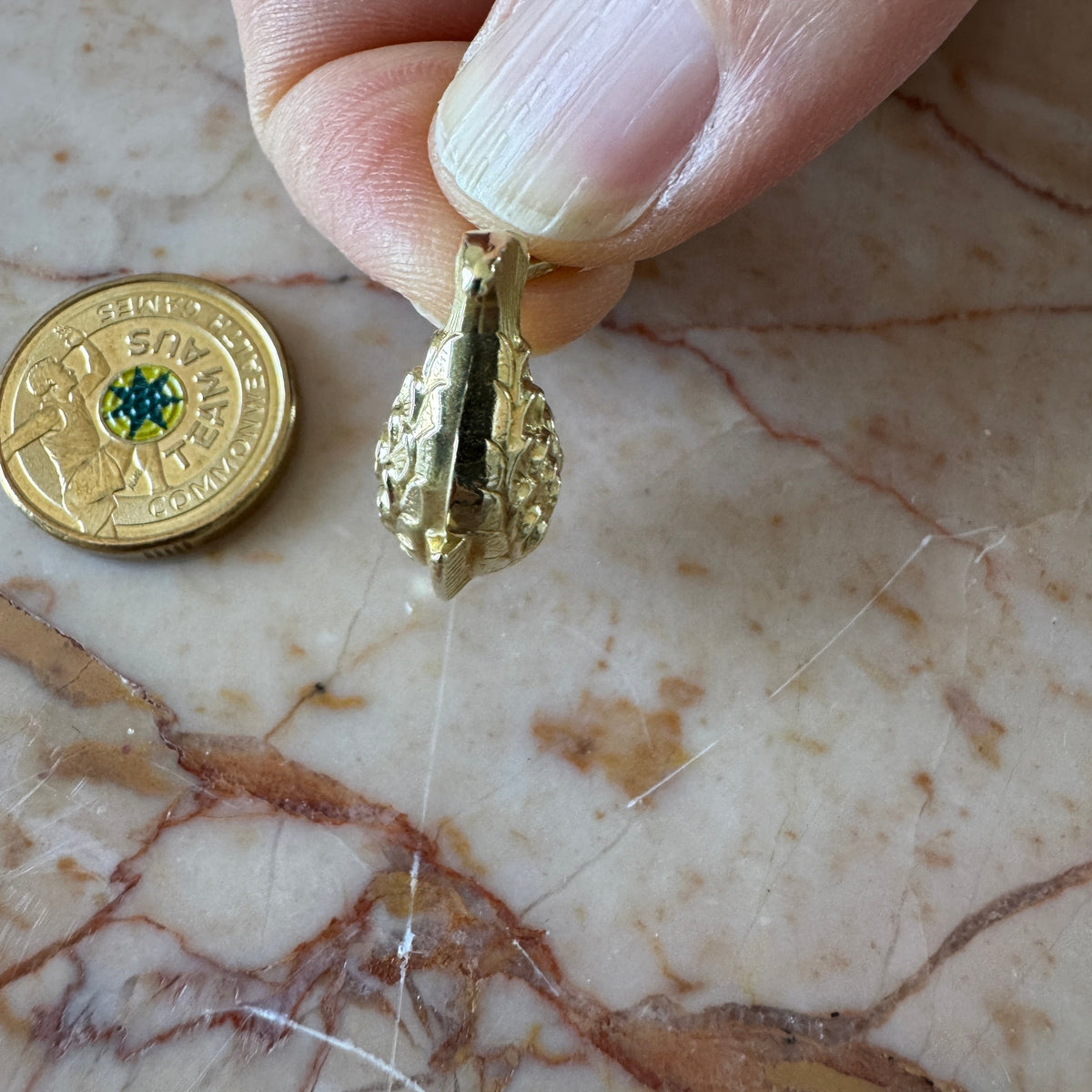 Vintage 14ct PUFFY fish pendant - this one is very special!!