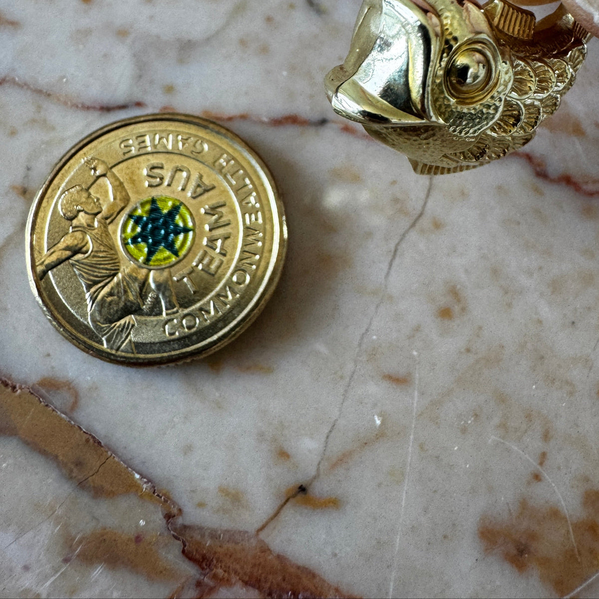 Vintage 14ct PUFFY fish pendant - this one is very special!!