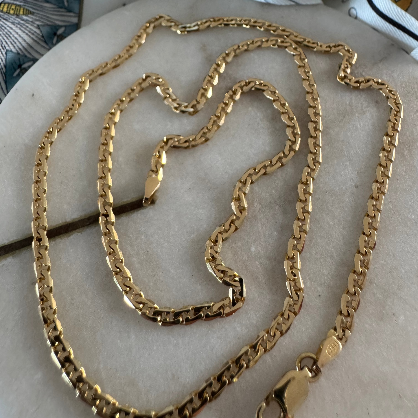 Vintage 18ct G link necklace - super slinky and buttery!