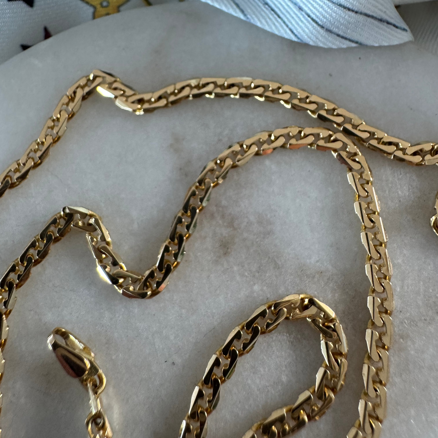 Vintage 18ct G link necklace - super slinky and buttery!