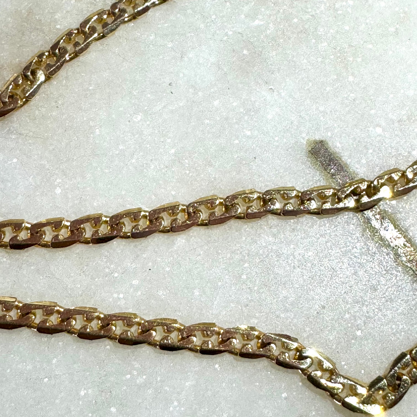 Vintage 18ct G link necklace - super slinky and buttery!